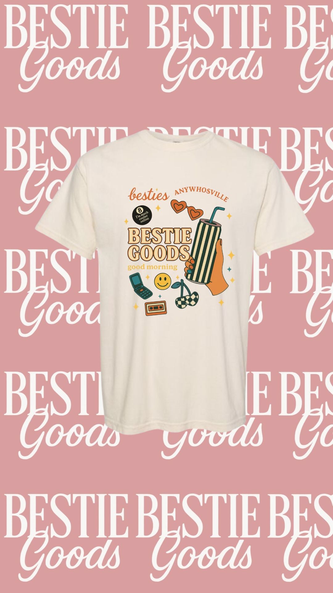Bestie Goods Sticker Tee (no 90s)