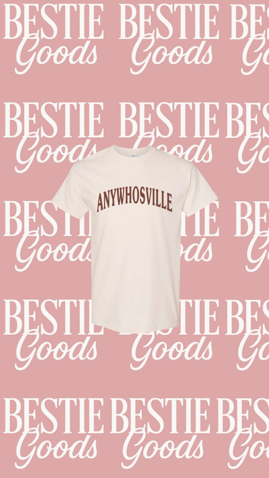 Anywhosville Embroidered Tee